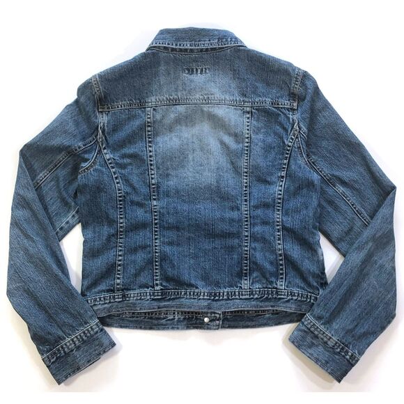 Women's Blue Denim Trucker Jacket - 100% Cotton Medium - Picture 4 of 8